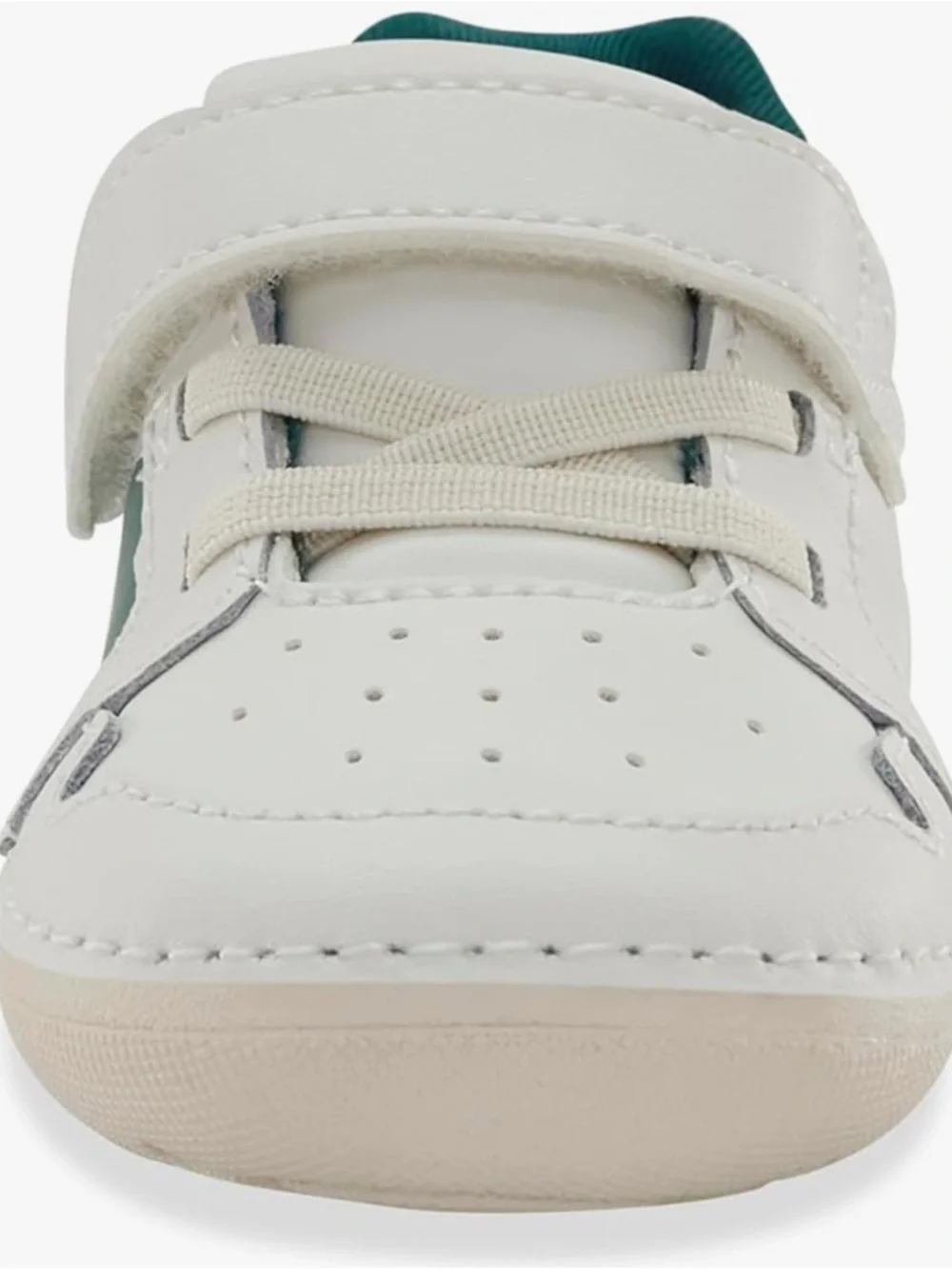 Stride Rite White & Teal Star Velcro Toddler Sneaker - Picture 4 of 12